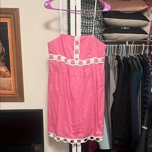 Lilly Pulitzer Pink Dress with White Accents
